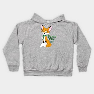 Plaid Fox Art Kids Hoodie